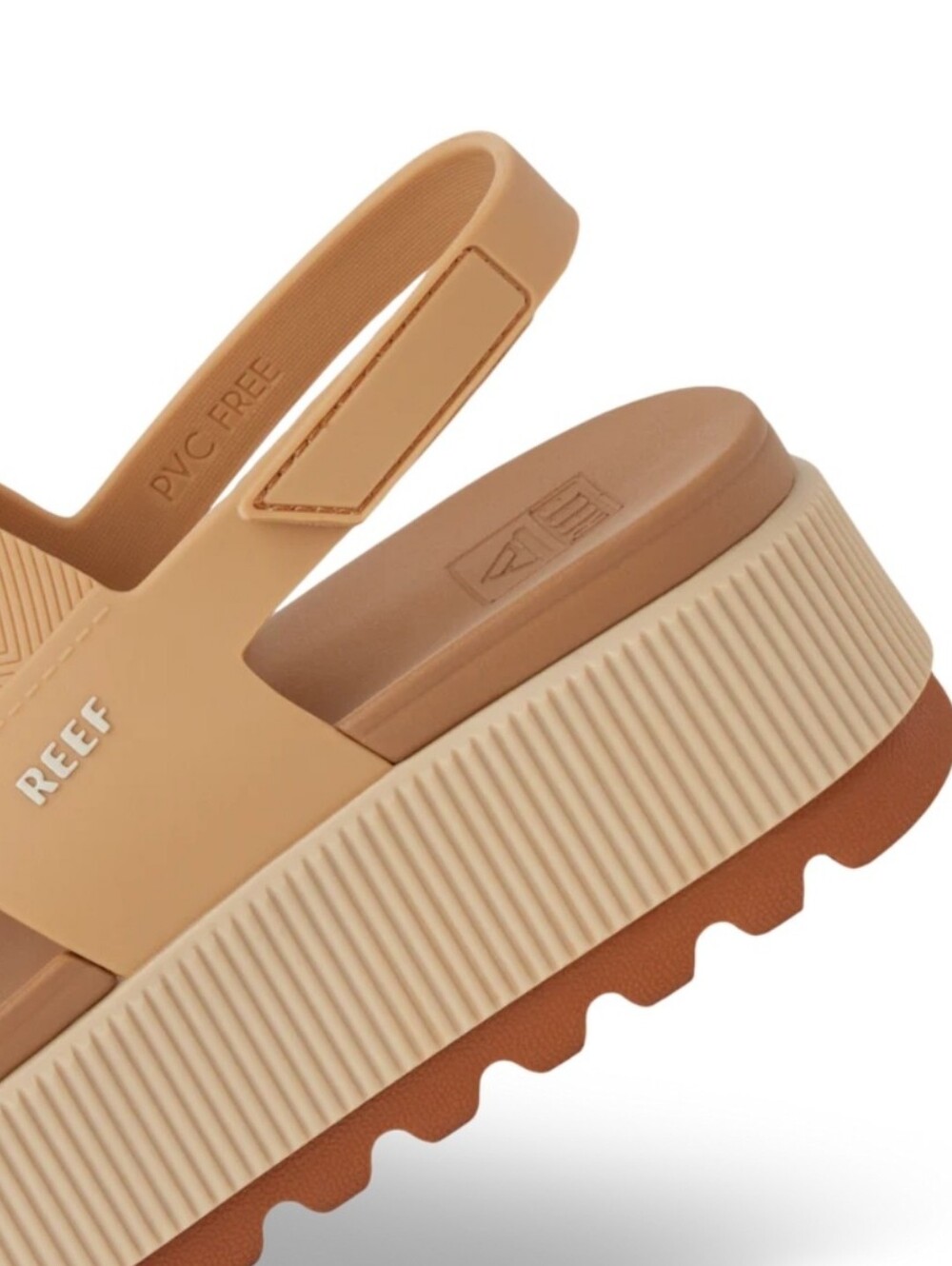 Reef Two-Tone Tan & Cognac Slide Sandals - Picture 5 of 8